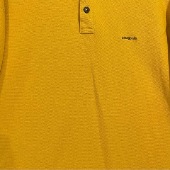 *FLAW* Men’s Patagonia Yellow/Gold Polo Shirt 👕 STYLE#52822 - Picture 16 of 17